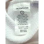 Talentless  Cropped Quarter Zip Sweatshirt White Minimal Luxe Cotton Size S Photo 2