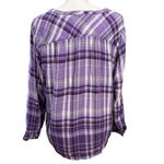 Rebecca Malone Plaid Button-Up Shirt Size 3X Purple Photo 5