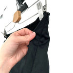 Wolford Black Pencil Skirt Front Slit Satin and Lace‎ Stripe Trim Size US 6 Photo 4