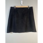 Patrizia Luca Milano Black Faux Suede Wrap Mini A Line Skirt Size M Minamalist Size M Photo 7