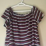 Lane Bryant Red / White / Blue / Black Short Sleeve Shirt Size 14/16 Photo 6