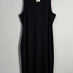 Marine layer  Lexi Daytime Midi Dress in Black Rib Women's Large Bodycon LBD NWT Photo 5