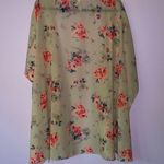 Live 4 Truth 3X Kimono Chiffon Cream Open Front Cardigan Pink Floral Photo 7