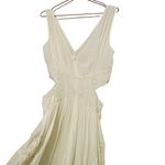 Ramy Brook Ivory Crepe Hourglass V-Neck Sleeveless Lace Cutout Dress Size 10 Photo 7