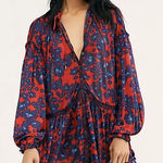 Free People Love Letter Tunic Dress Red Boho Photo 0