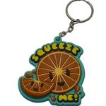 Lounge Fly  Rubber Keychain Oranges Squeeze Me 4.5" Florida NWOT Photo 0