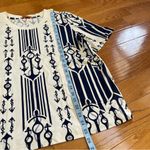 Tory Burch ANCHORS T-shirt short sleeves big front patch pockets 100% cotton L Photo 8