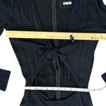 Reformation Black Ferris Textured Cut Out Tie Front Long Sleeve Jumpsuit size 0 Photo 3
