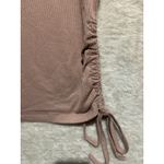 Love, Fire Love Fire Ruched Drawstring Tank Top Ribbed Knit Mauve M/M Casual Summer Photo 2