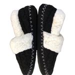 Women’s Steelers Faux Sherpa Fleece Slippers S 5/6 Black Sweater Knit Cozy Size undefined Photo 1