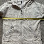 The North Face  Woman's Medium White/Light Heathered Gray‎ Sherpa Jacket Full Zip Photo 7