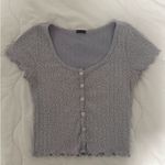 Brandy Melville  blue floral zelly top Photo 1