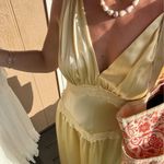 Reformation Yellow Silk Dress Photo 1