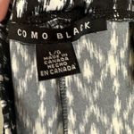 Como Black Elegant Black and White Geometric Women's Wide Leg Pants Photo 2