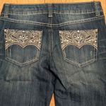 INC Jeans Womens 4 Boot Leg Bootcut Rhinestones Bling Pockets Regular Fit Blue Photo 4