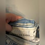 American Eagle AE  Striped Blue and White Mom Jean Photo 4