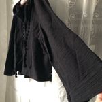 Venus Chic Black Hoodie boho 100% cotton with Lace Detail wide sleeves size M Photo 4