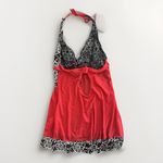 Avidlove Lace Babydoll Chemise Small Dark Red Sheer Mesh Halter Deep V Slip Dress Photo 5