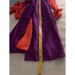 Novalux Maxi Dress Women Burnt Orange Purple Tie Dye Twist Front Plunge V Neck Size M Photo 11