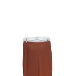 Abound  Womens Ribbed Pull On Lettuce Hem Wide Leg Pants Rust Size M NWT Neutral Photo 6