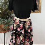 Sundress Floral Women Fit & Flare Dress Small Short Sleeve Pleated Photo 0