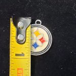 Pittsburg Steelers Logo Pendant Silver Tone 1/2" Gold Photo 4