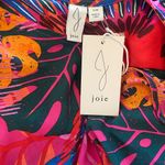 Joie  Magenta Red Parrot Tropical Print Crop Top Size Small Beach Resort Travel Photo 6