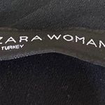 ZARA Woman Black Deep V Neck Sleeveless Casual Back Zip Crop Top Size M Photo 2