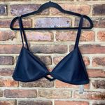 J.Crew NWT  Black Ribbed Triangle Bikini Swim Bathing Suit Top Women's Size 2X Photo 1