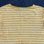 Old Navy Sz M Sunny Yellow & White Striped Knit Top Tie At Waist Cute! Photo 5