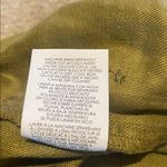 CAbi  Linen Iridescent Olive Green Sailor Button Detail Wide Leg Pants Size 10 Photo 9