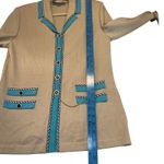 St. John Collection Vintage Beige Knit Cardigan Luxury Old Money Classic Size 10 Photo 10