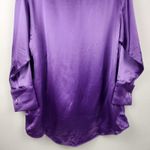 Retrofete Kit Shirt Orchid Purple Size XS Satin Button Down Long Sleeve NWT Cuff Photo 6