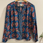 Boden Size 2 Paisley Amaryllis Border Print Raglan Top Boho Peasant Lightweight Pink Photo 1