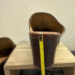 Patricia Nash Nicia Old World Map Leather Mules Clogs Dark Brown Size 7.5 Photo 8