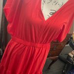 Time and Tru Red Midi Dress Orange Size M Photo 1