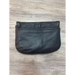 Pour La Victoire ‎ Black Leather Clutch Bag Gold Hardware Vintage Photo 1