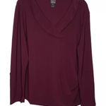 Clara Sun Woo Womens XL Top Popover Shirt Purple Long Sleeve Tunic Shirt F8 Photo 0