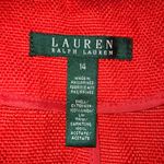 Ralph Lauren Tomato Linen Military Button Jacket with pockets + peplum detail Photo 7