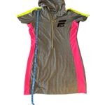 FILA Soulmate Hooded Hoody athletic Dress. Neon. Size medium. EUC Photo 2