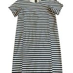 J.Crew Black White Stripe T-Shirt Dress Sheath Comfy Cotton Stretch Size Small Photo 0