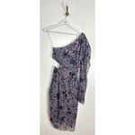 MISA Los Angeles MISA Calypso Floral One Shoulder Cutout Dress in Feathered Floral Size Large Photo 9