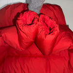 Athleta  Summit Cropped Puffer Jacket Winter Down Coat Red Orange Size XS FLAW Photo 11