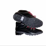 Schutz NEW  Niceia Patent Leather Hiking Ankle Boot Black Red Photo 7