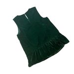 J.Crew  Emerald Green Velvet Sleeveless Top, Sz 2 Photo 9