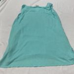 August Silk  sleeveless Aqua Sweater and Linen Top Photo 5