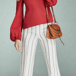 Theory  Laureema Light Poplin Off‎ Shoulders Top in Crimson Red Size 4 Photo 0