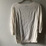 CHAPS Womens Size Medium Multicolor Floral Print Linen Blend Pullover Sweater Photo 2