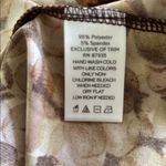 Susan Graver  Liquid Knit Ruched Printed Top Sz 2X Brown Earth Tones 3/4 Sleeve Photo 5