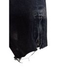 ZARA Women's Jeans Ankle Zip Raw Hem Mid-Rise Denim Fading Stretch Black Sz. 2 Photo 1